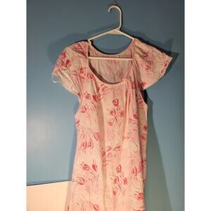 ROSES Womens Pink Floral Robe Size M
